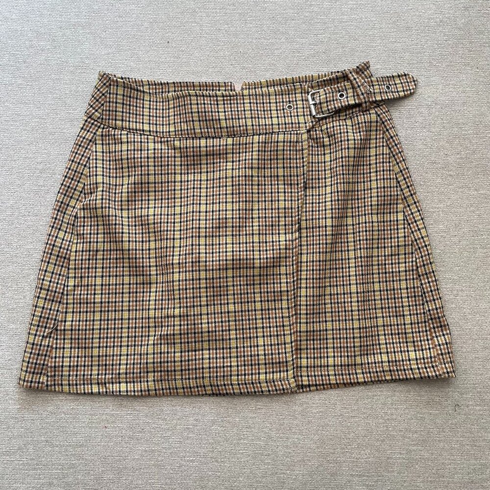 Bershka - Plaid Mini Skirt